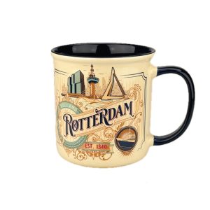 ROTTERDAM BEKER VINTAGE CITY ORNAMENTS CREME