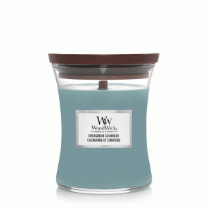 WOODWICK EVERGREEN CASHMERE MEDIUM CANDLE