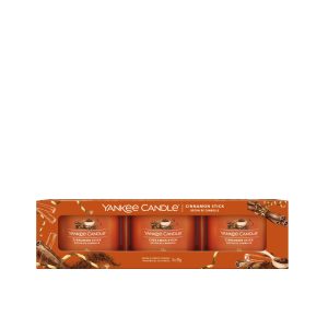 YANKEE CANDLE CINNAMON STICK SIGNATURE FILLED VOTIVE 3-PACK GIFT SET