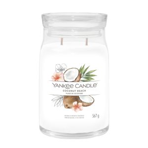 YANKEE CANDLE COCONUT BEACH SIGNATURE 2-WICK LARGE JAR