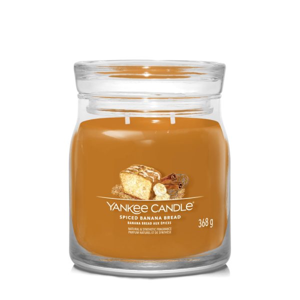 YANKEE CANDLE SPICED BANANA BREAD SIGNATURE 2-WICK MEDIUM JAR