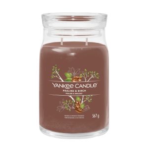 YANKEE CANDLE PRALINE & BIRCH SIGNATURE 2-WICK LARGE JAR