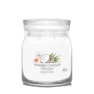 YANKEE CANDLE COCONUT BEACH SIGNATURE 2-WICK MEDIUM JAR