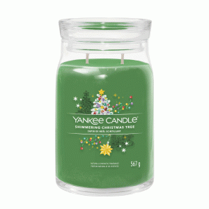 YANKEE CANDLE SHIMMERING CHRISTMAS TREE SIGNATURE 2-WICK LARGE JAR