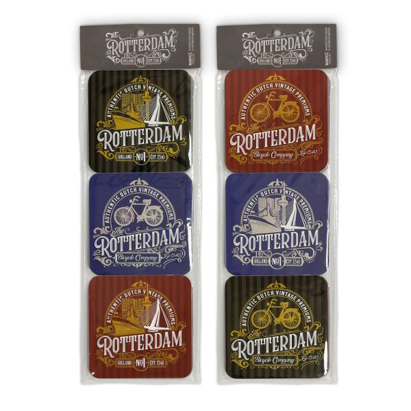 ROTTERDAM ONDERZETTERS SET 6 STUKS VINTAGE