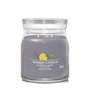 YANKEE CANDLE BLACK TEA & LEMON SIGNATURE 2-WICK MEDIUM JAR