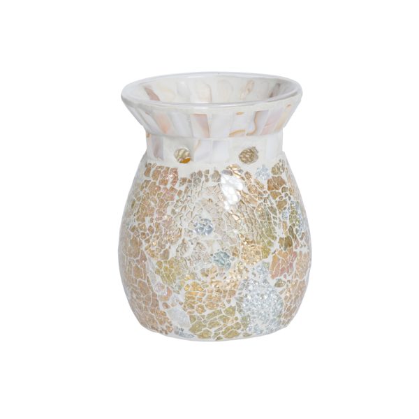 YANKEE CANDLE WAX MELT WARMER GOLD & PEARL