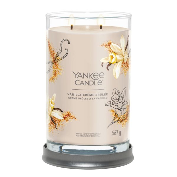 YANKEE CANDLE VANILLA CREME BRULEE SIGNATURE 2-WICK LARGE TUMBLER