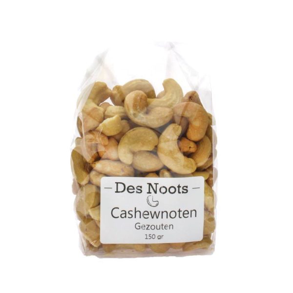 DES NOOTS - CASHEWNOTEN GEZOUTEN - 150 GR