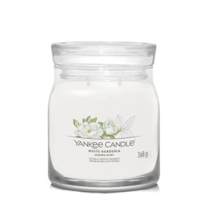 YANKEE CANDLE WHITE GARDENIA SIGNATURE 2-WICK MEDIUM JAR