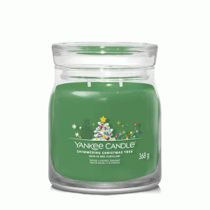 YANKEE CANDLE SHIMMERING CHRISTMAS TREE SIGNATURE 2-WICK MEDIUM JAR