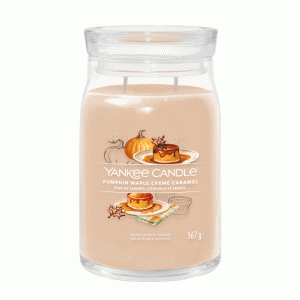 YANKEE CANDLE PUMPKIN MAPLE CREME CARAMEL SIGNATURE 2-WICK LARGE JAR