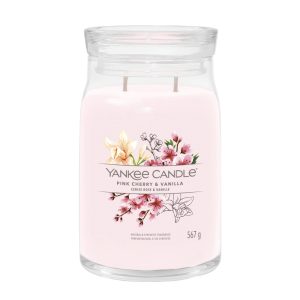 YANKEE CANDLE PINK CHERRY & VANILLA SIGNATURE 2-WICK LARGE JAR