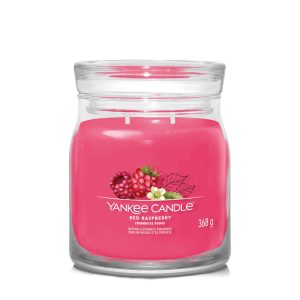 YANKEE CANDLE RED RASPBERRY SIGNATURE 2-WICK MEDIUM JAR