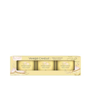 YANKEE CANDLE VANILLA CUPCAKE SIGNATURE FILLED VOTIVE 3-PACK GIFT SET