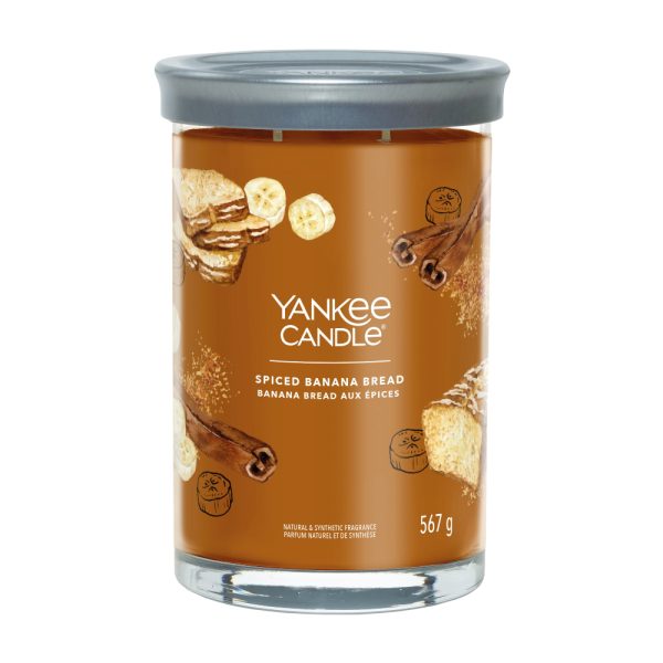 YANKEE CANDLE SPICED BANANA BREAD SIGNATURE 2-WICK LARGE TUMBLER