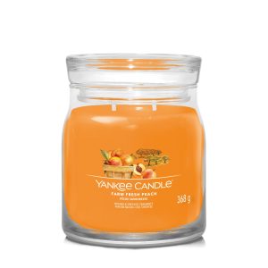 YANKEE CANDLE FARM FRESH PEACH SIGNATURE 2-WICK MEDIUM JAR