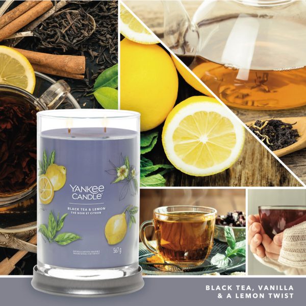 YANKEE CANDLE BLACK TEA & LEMON SIGNATURE 2-WICK LARGE TUMBLER