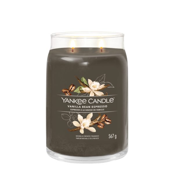 YANKEE CANDLE VANILLA BEAN ESPRESSO SIGNATURE 2-WICK LARGE JAR