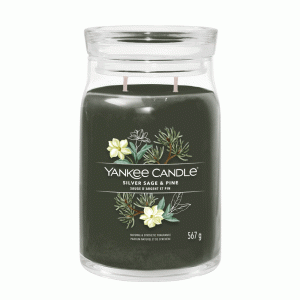 YANKEE CANDLE SILVER SAGE & PINE SIGNATURE 2-WICK LARGE JAR