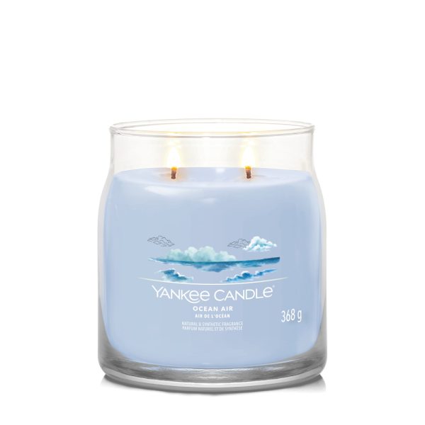 YANKEE CANDLE OCEAN AIR SIGNATURE 2-WICK MEDIUM JAR