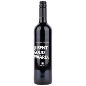 FLESSENWERK - FLES WIJN - JIJ BENT GOUD WAARD - CABERNET SAUVIGNON 750 ML