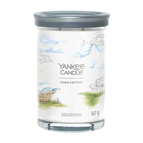 YANKEE CANDLE CLEAN COTTON SIGNATURE 2-WICK LARGE TUMBLER