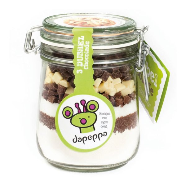 DAPEPPA - WECKPOT - 3 DUBBEL CHOCOLADE