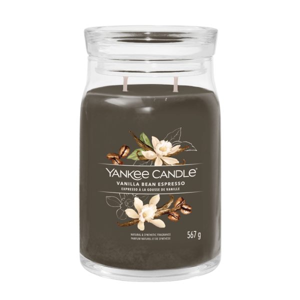 YANKEE CANDLE VANILLA BEAN ESPRESSO SIGNATURE 2-WICK LARGE JAR