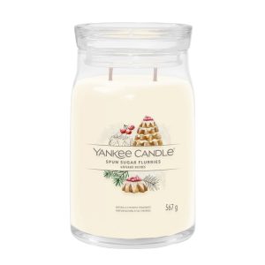 YANKEE CANDLE SPUN SUGAR FLURRIES SIGNATURE 2-WICK LARGE JAR