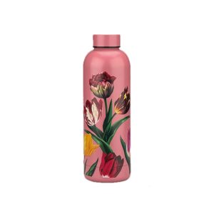 HOLLAND DRINKFLES - PRETTY TULIPS - ROZE