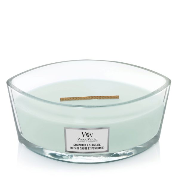 WOODWICK SAGEWOOD & SEAGRASS ELLIPSE CANDLE