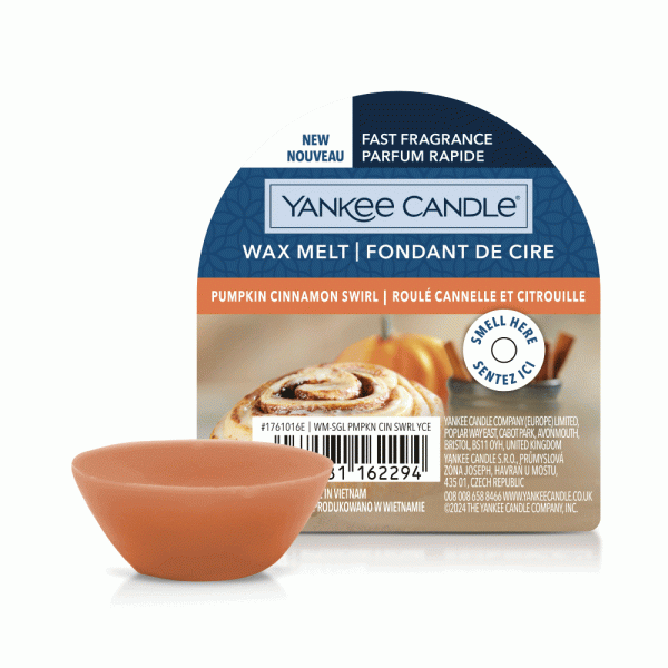 YANKEE CANDLE PUMPKIN CINNAMON SWIRL WAX MELT
