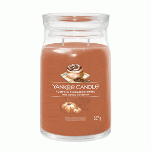 YANKEE CANDLE PUMPKIN CINNAMON SWIRL SIGNATURE 2-WICK LARGE JAR