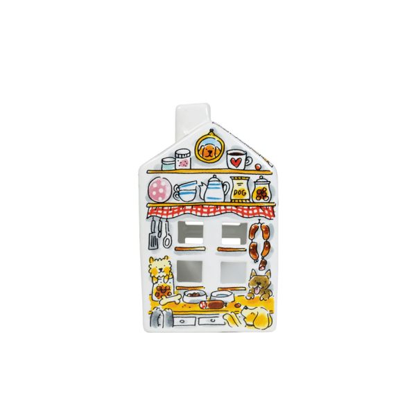 BLOND AMSTERDAM LICHTHUISJE 8CM X 8CM X 14CM DOG LOVER