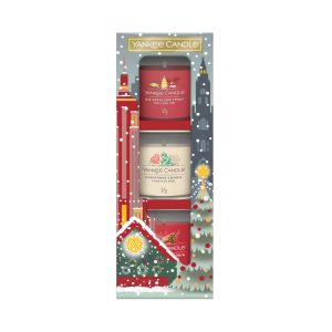 YANKEE CANDLE PASSPORT TO THE HOLIDAYS 3 FILLED VOTIVE GIFT SET