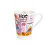 BLOND AMSTERDAM BEKER XL 0.5L MAZAGRAN HOT CHOCOLATE ROZE + PETIT FOUR BORDJE Ø12CM